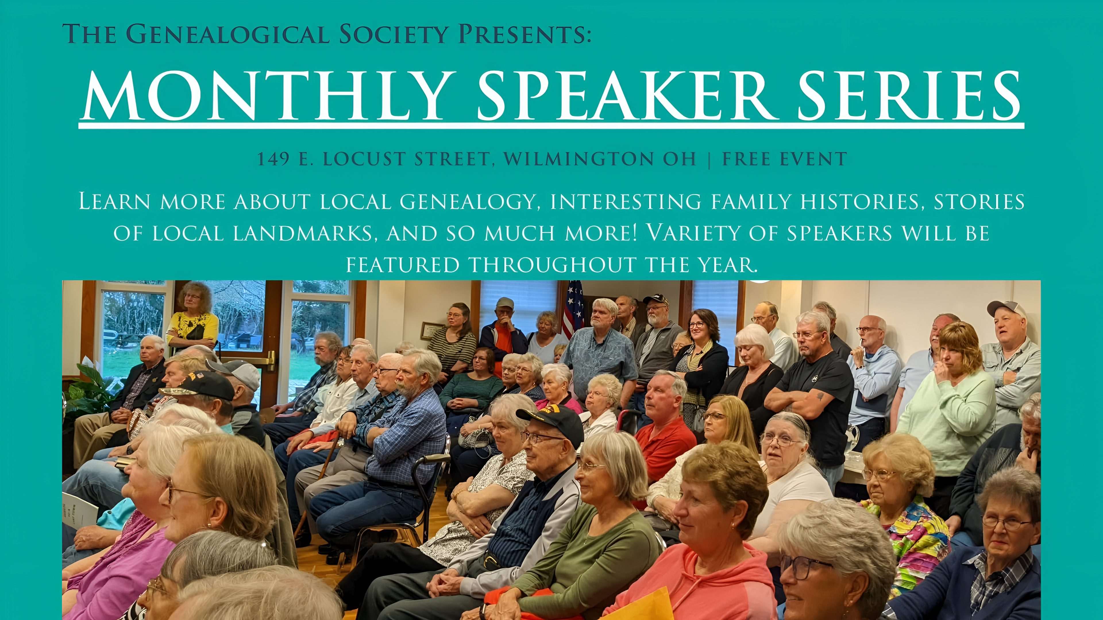 Community gathered for genealogy lecture
