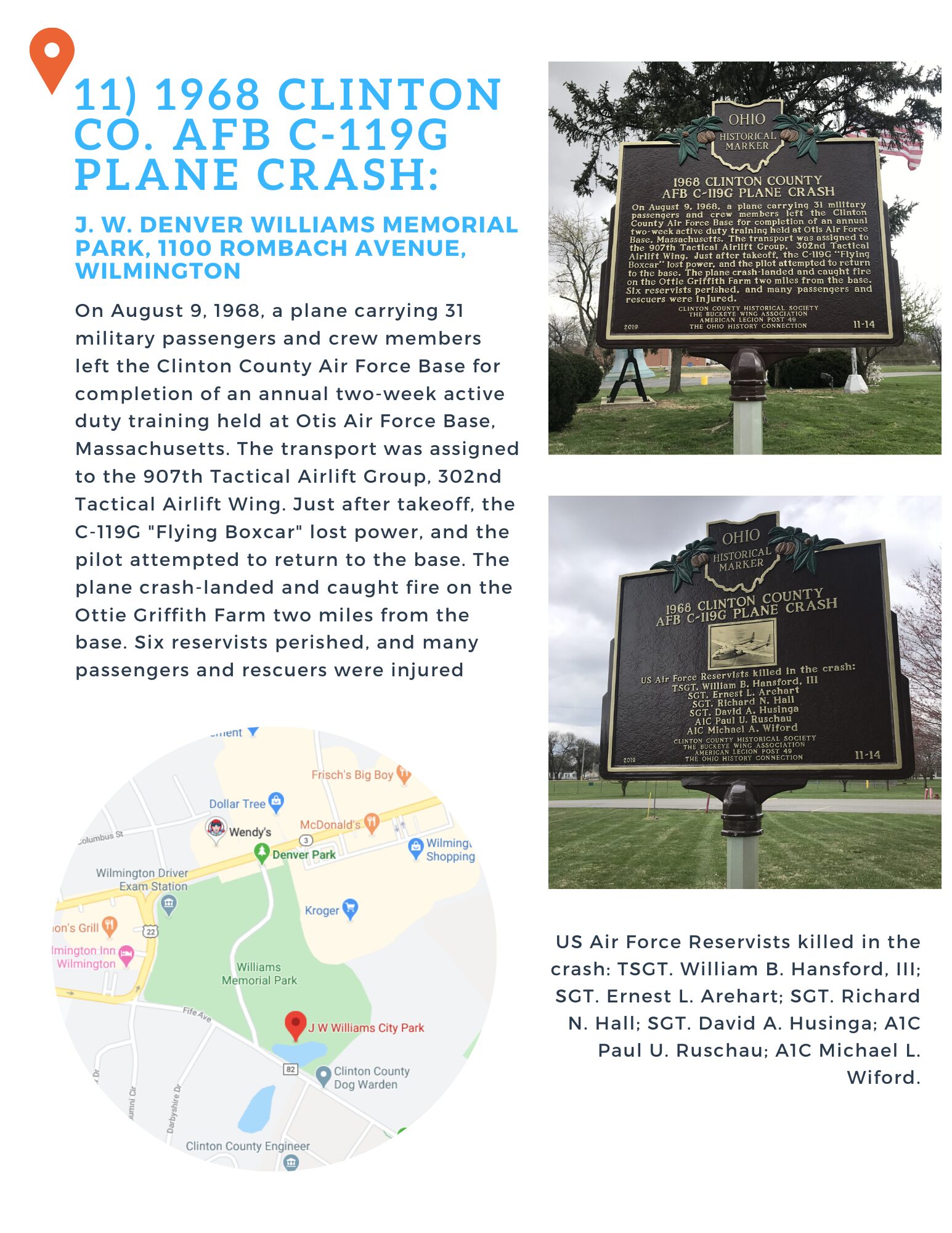 Memorial plaque and article about a 1948 plane crash in Sheffield.