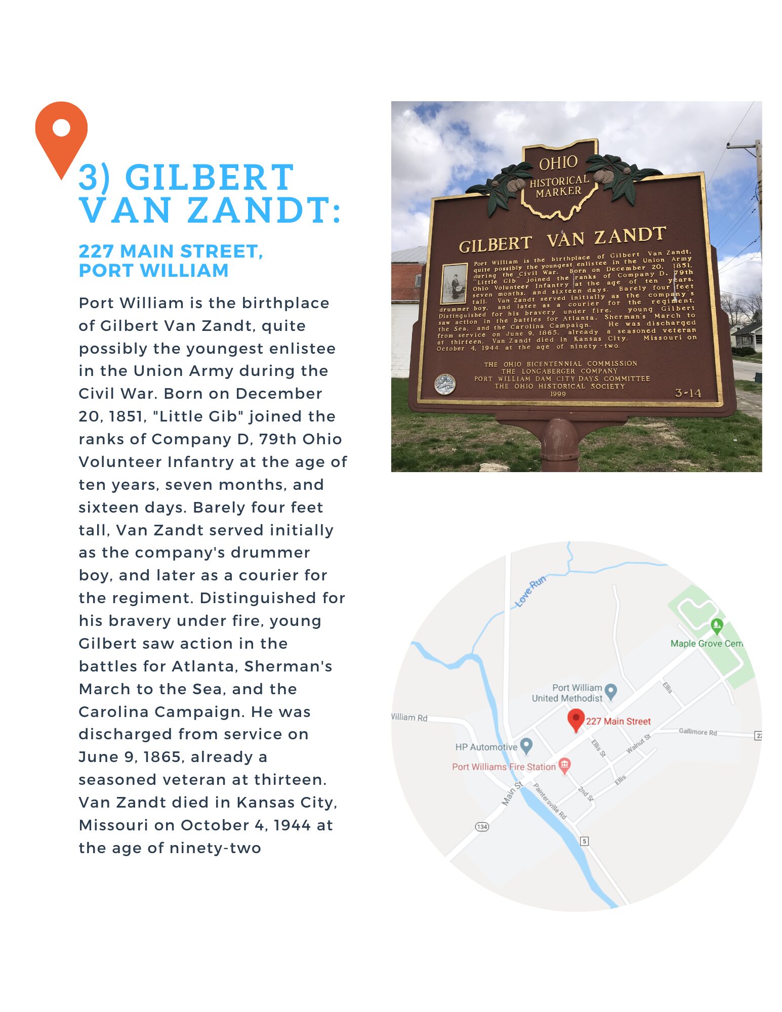 Historical marker for J. Gilbert Van Zandt, a key figure in Texas brewing history.