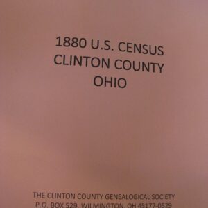 Title page of the 1880 U.S. Census for Clinton County, Ohio.