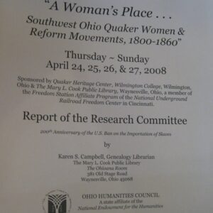 Event flyer for a women's return movement conference in 2008.
